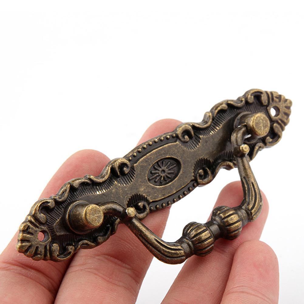 Antique Bronze Pull Handles for Drawer Cabinet Door Wooden Chest Box Bin Metal Drawer Pulls Handles Wardrobe Closet Pulls Handle