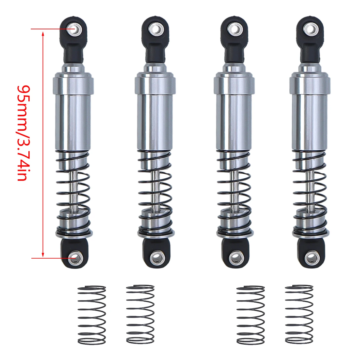 Aluminum Big Bore Shocks With Oil Filled 75mm 85mm 95mm 105mm 115mm For 1/10 RC Crawler LCG Cheater Rigs Capra SCX10 90046 TRX4: Lavender