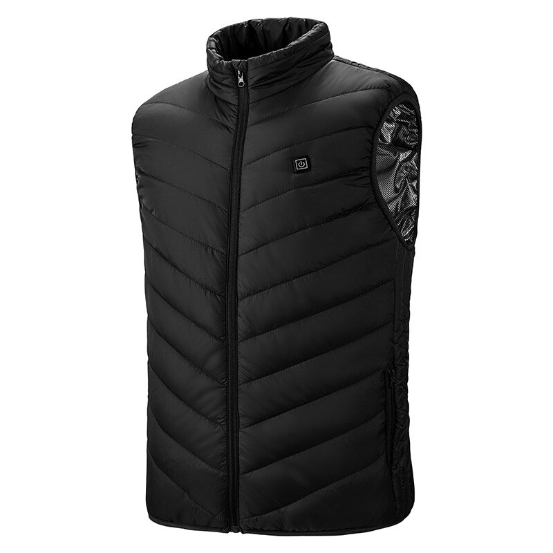 Outdoor Equipment USB Infrared Heating Vest Jacket Winter Electric Thermal Clothing Waistcoat Sports Hiking Camping Heated Vest: black / XXXL