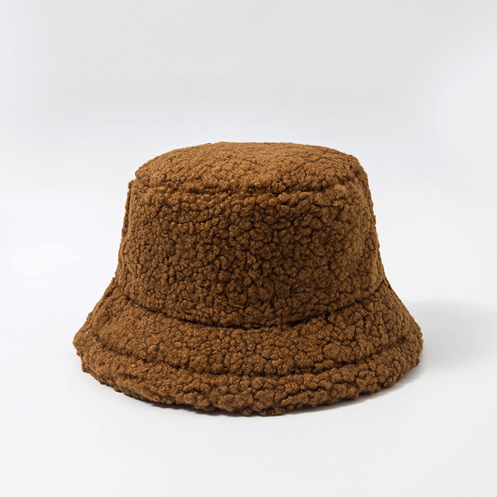 Winter dames hoeden teddy fluweel warme oorbeschermer vissershoed accessoires vintage lam fluwelen pet mooie pluche emmerhoed: Kleur 3