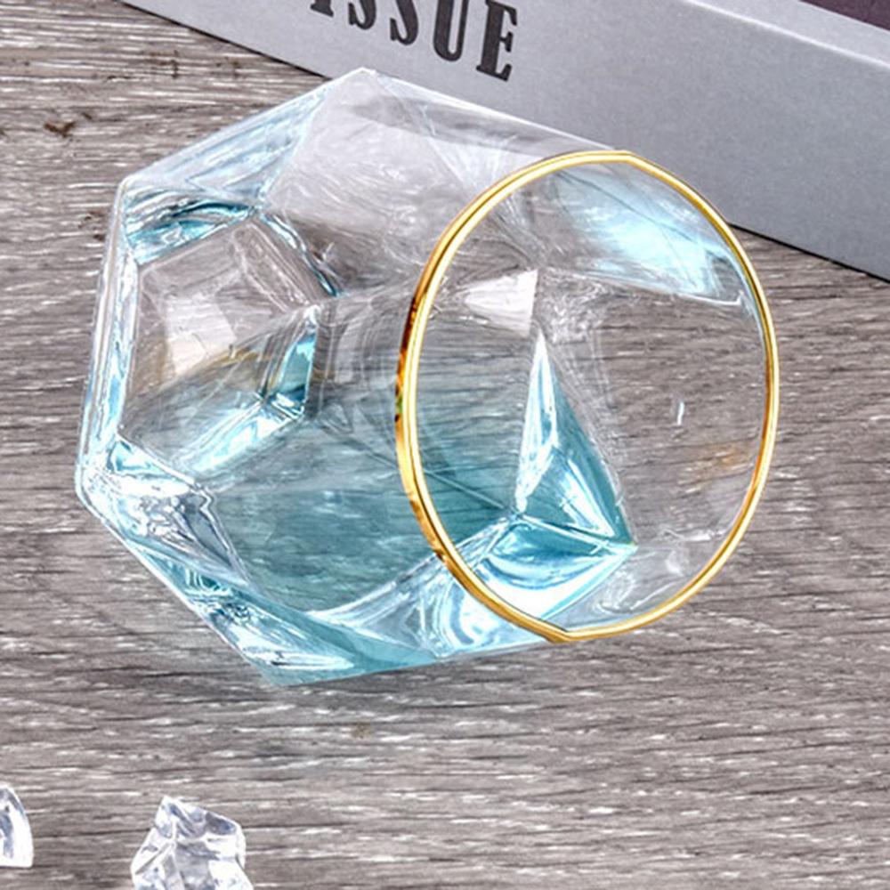 Phnom penh diamant färgglada glas bar sexkantig kristall whisky sprit glas juice kopp vin set