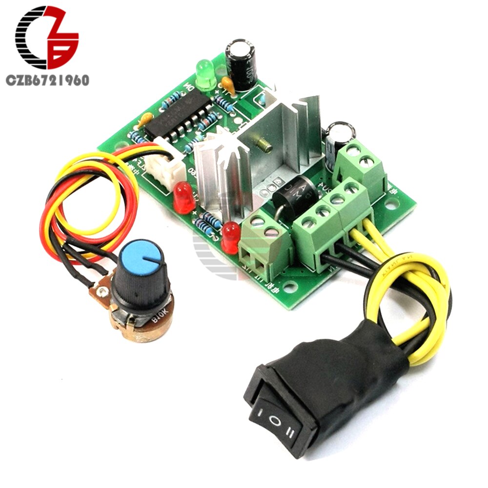 10-36V Voltage Regulator DC Motor Speed Controller Reversible PWM Speed Regulator Governer Forward Reverse Control Switch