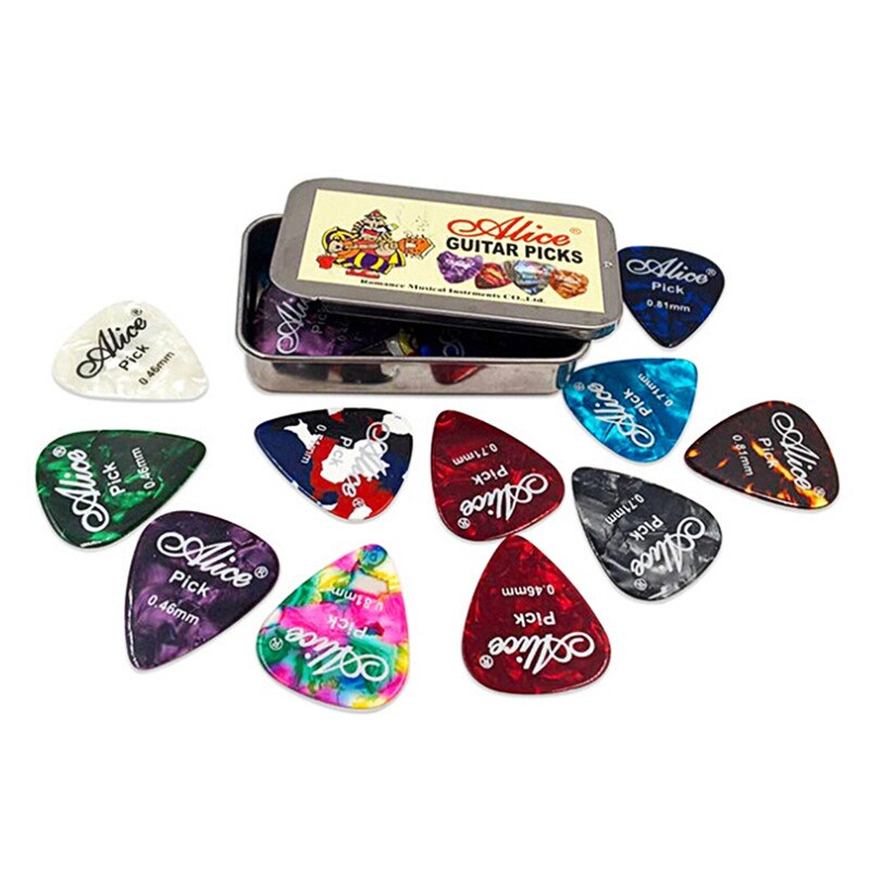 ! 12/20/24pcs Guitar Picks Set Acoustic Electric Guitar Picks Plectrums Round Metal Picks Box Case Pick Strings Accessories