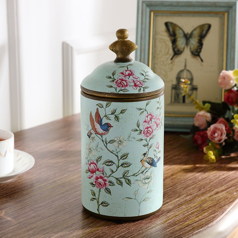 Chinese Keramiek Snoep Potten Met Deksel Opslag Jar Suiker Kom Antieke Patroon Sieraden Container Organizer Rustieke Home Decor: d