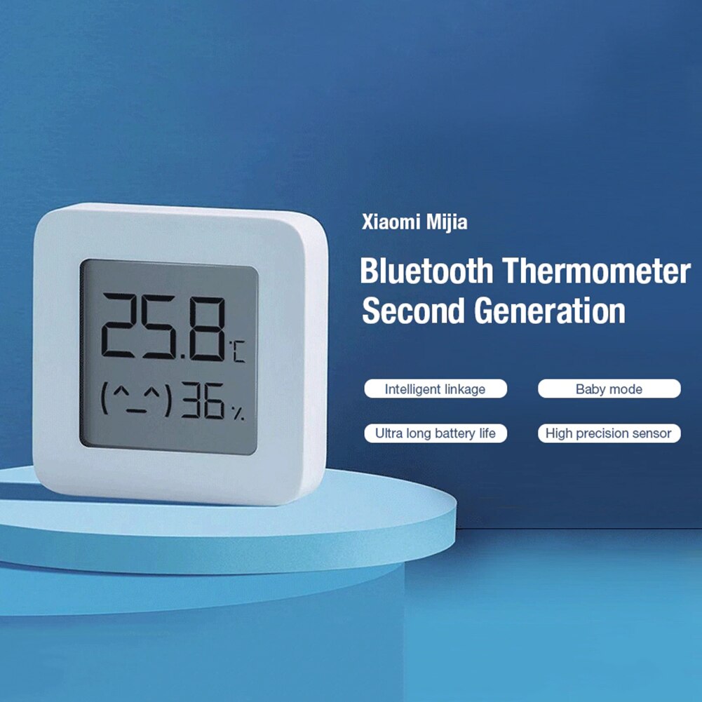 Bluetooth Thermometer 2 Temperature Humidity Monitor LED Digital Ddisplay, Ultra-Long Battery Life, High-Pprecision Sensor