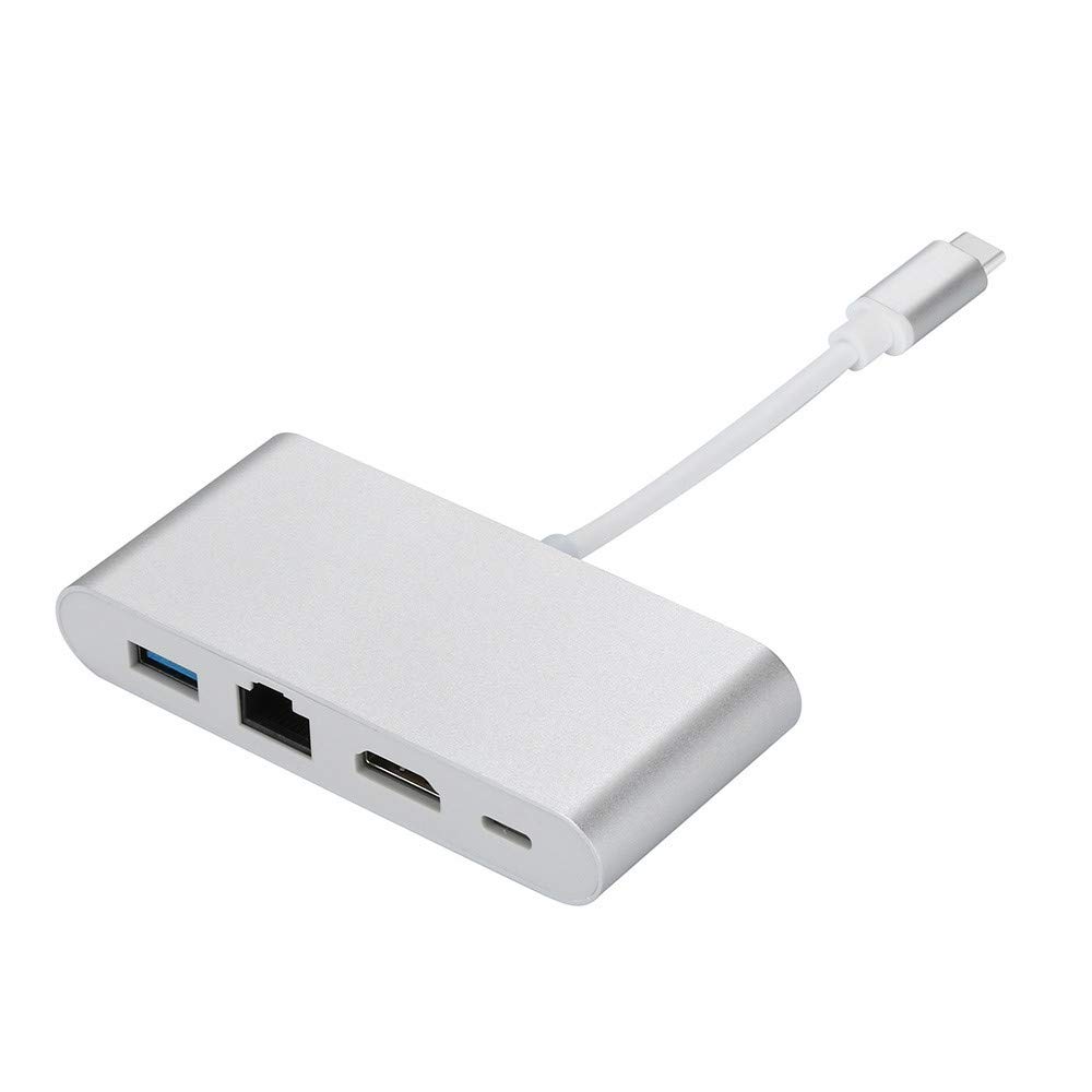 LYBALL Typ C zu HDMI RJ45 Ethernet Adapter Konverter mit USB 3.0 und USB C Ladung Hafen für Macbook Samsung S9 huawei Kamerad10