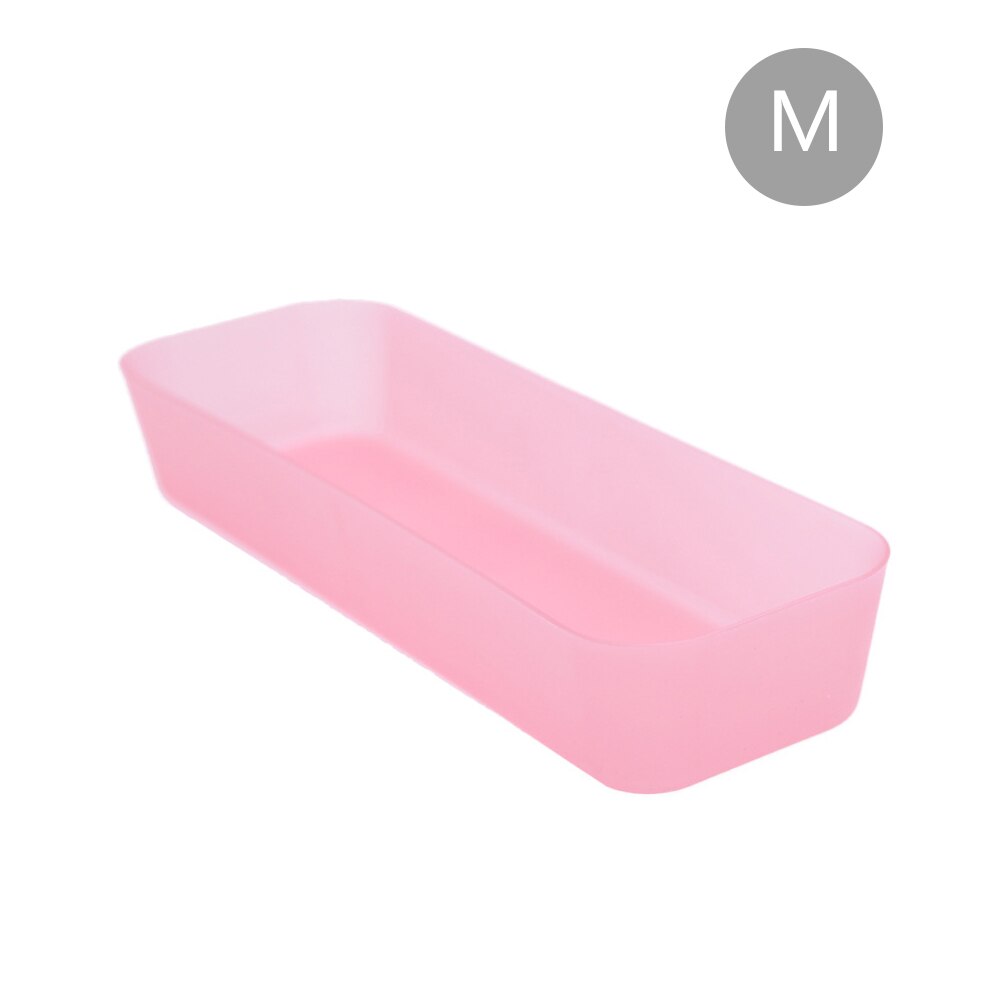 Verstelbare lade keuken bestek verdeler make-up opbergdoos thuis organizer thuis opslag organisatie rekken lade box: Roze