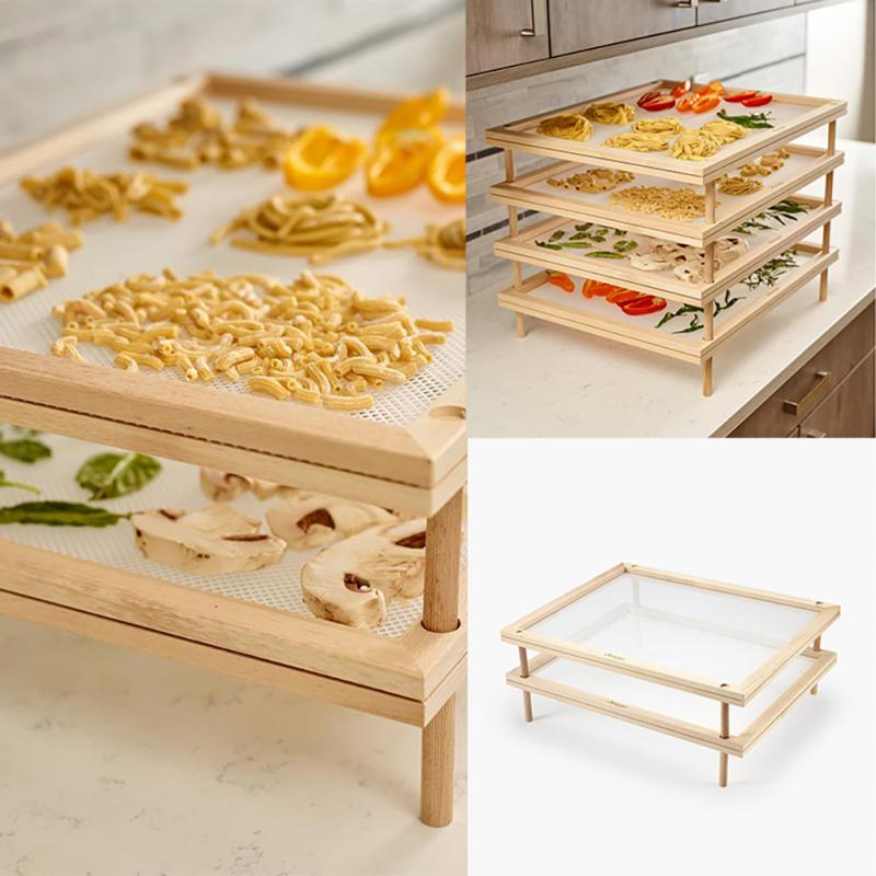 Kitchen Accessories Wooden Pasta Drying Rack Spaghetti Dryer Stand Noodles Drying Holder Vanilla Rack Pasta For Cooking Tools