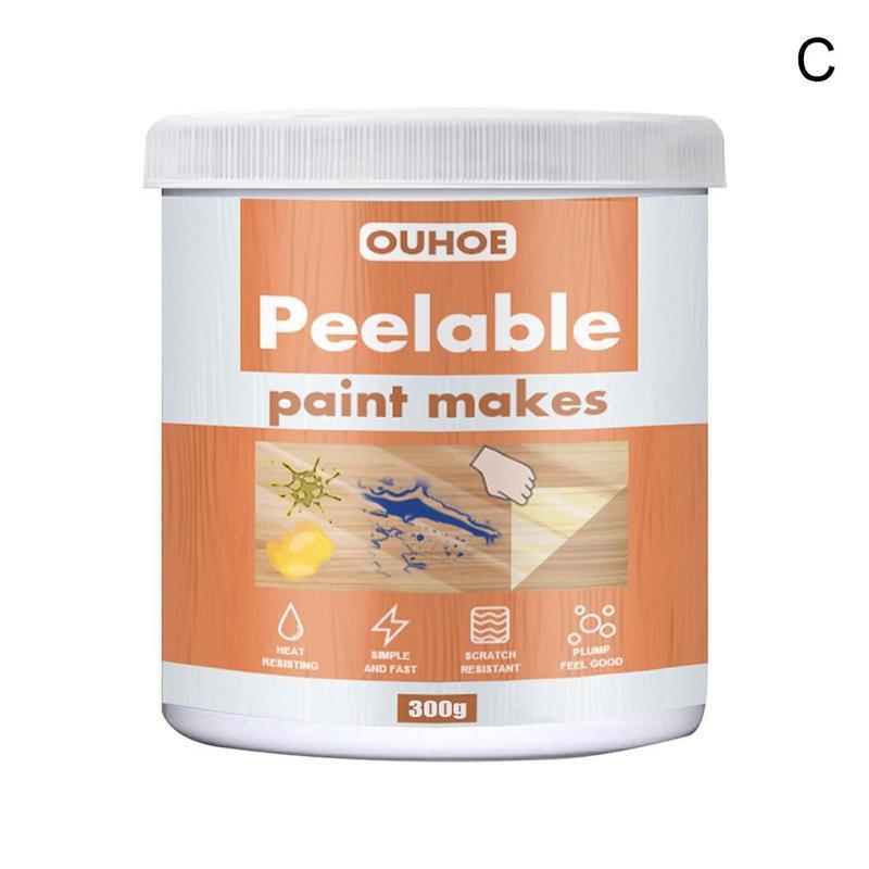 Peelable Paint Protects With Brush Furniture Anti-scratch Anti-fouling 30/100/300g Transparent Peelable Paint: 300g