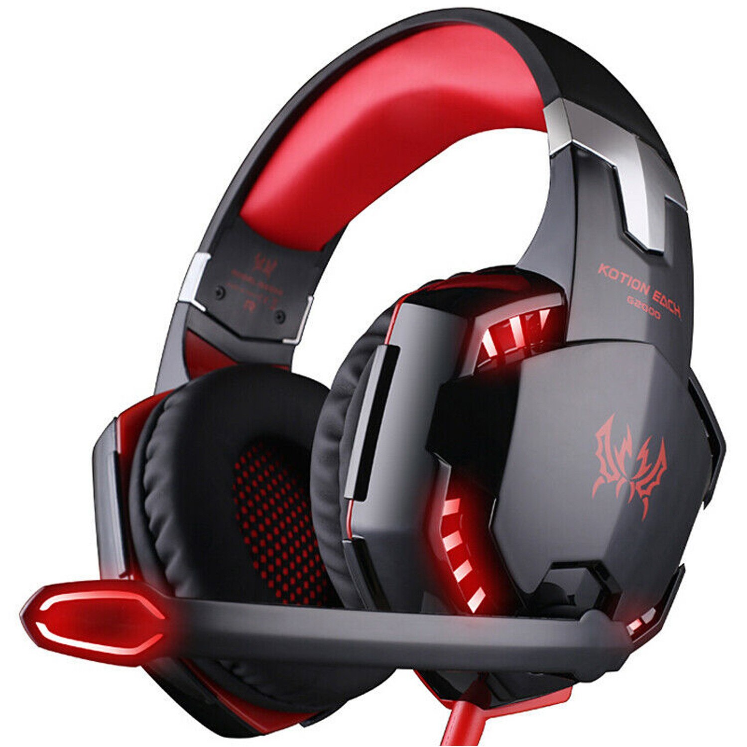 Led Light-Emitting Bedrade Computer Game Headset PS4, Concurrentie Headset, MP3 Headset, Sport Headset, monitoring Headset