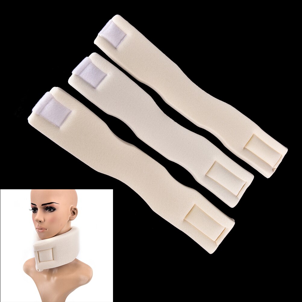 Soft Stevig Schuim Halskraag Ondersteuning Schouder Pers Relief Pijn Nek Brace S/M/L Beige