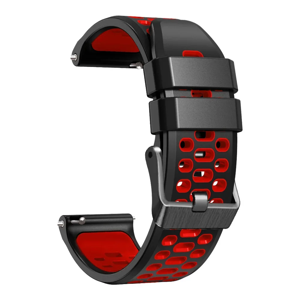 Tofarvet silikone 22mm urrem, åndbar rem til coros pace 3/ apex 46mm urrem til coros apex 2 pro armbånd, armbånd: Grøn blå