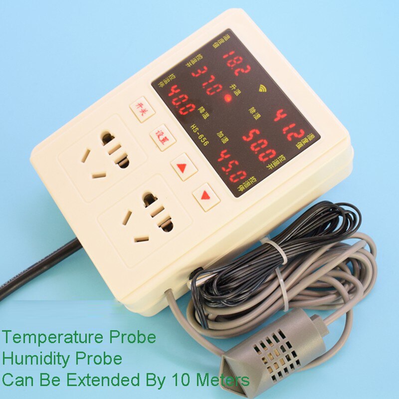 HS-656 Farm Temperature and Humidity Controller Fruit and Vegetable Greenhouse Greenhouse Humidification Control Instrument