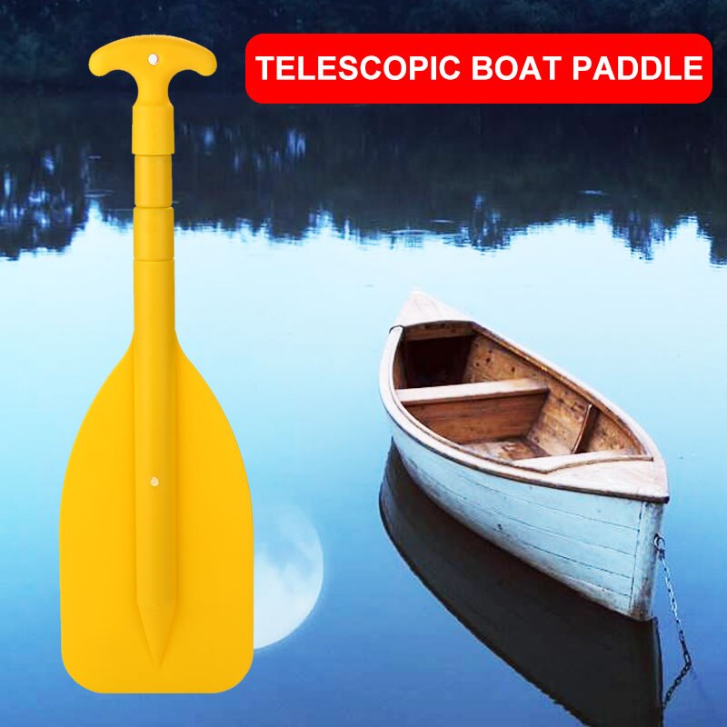 Båtpaddel ekonomisk praktisk pvc gul motorbåt flodsport teleskopisk kompakt båt bärbar hållbar havsvattenrörelse