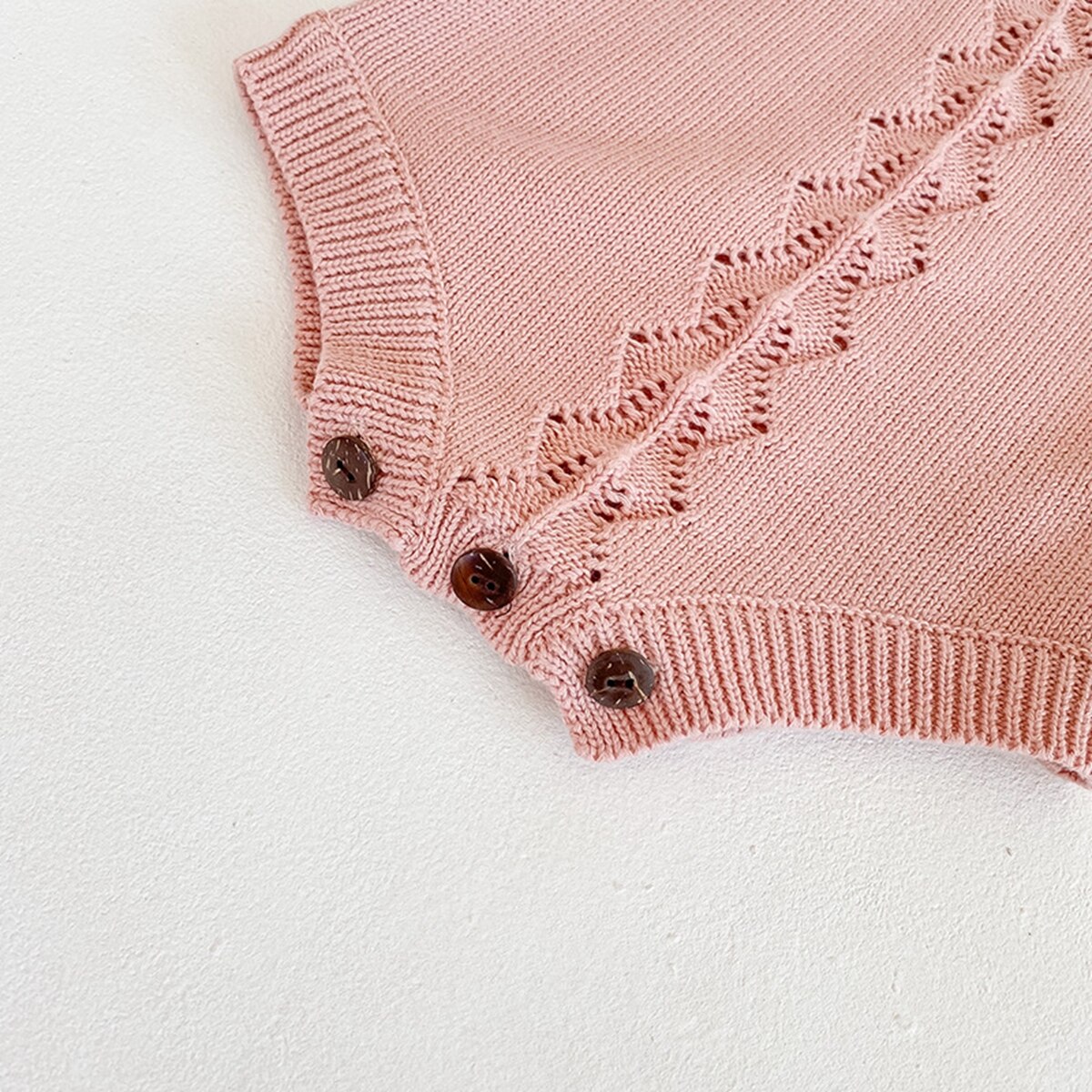 Roupa do macacão da menina do menino da criança, pijamas de uma peça sem mangas do fechamento da pressão da correia da cor sólida por 0-2 anos