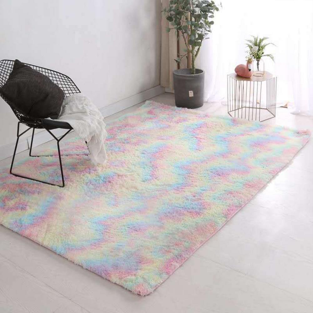 Regenboog Kleuren Tapijten Voor Woonkamer Tapijt Slaapkamer Decor Tapijt Floor Karpetten Voor Thuis Fluffy Thicken Mat Lange Zachte fluwelen Mat