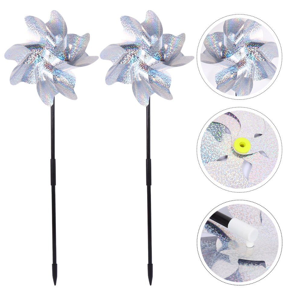 2Pcs Useful Bird Repeller Bird Repellent Windmill Bird-Driving Wind