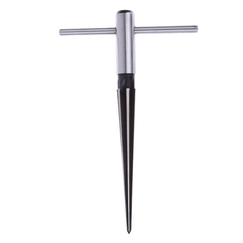 Escariador cónico de 5mm - 16mm para trabajo en madera, Pasador cónico con orificio para pasador de puente, manual, Mango en T, cónico, 6 chaflán acanalado