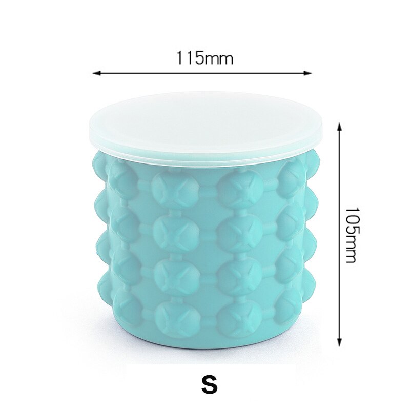 Aodmuki Silicone Ice Cube Maker Draagbare Vat Wijn Ijs Koeler Bier Kabinet Ruimtebesparende Keuken Gereedschap Drink Whiskey Freeze: Green