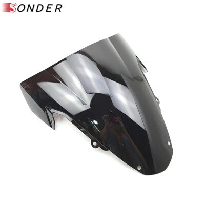 Windshield WindScreen For Suzuki GSXR GSX-R 1000 K3 2003 2004 GSXR1000 GSX R 1000R 03 04 Motorcycle Double Bubble Parts: Black