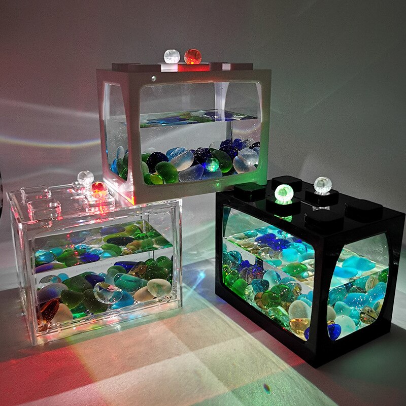 Betta – petit Aquarium de poissons, Type batterie légère, fournitures d&#39;aquarium
