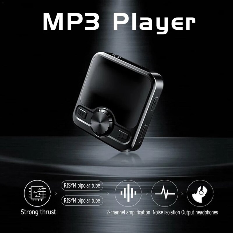 Reproductor MP3 M9, reproductor de música Digital portátil, Radio FM, compatible con función BT, auriculares de 3,5mm, batería recargable de Metal