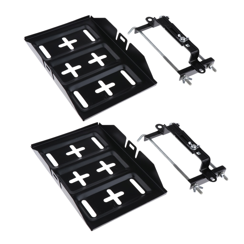 2 Pieces Universal Car Battery Tray Adjustable Battery Holder Stabilization Support And Reinforcement Iron Battery