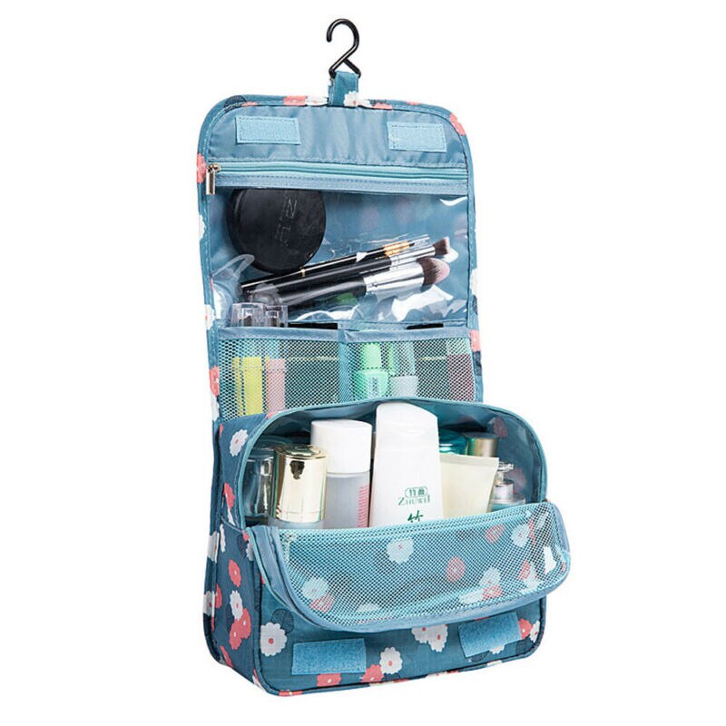 Bolsas de maquillaje de para mujer, Neceser de viaje, organizador de artículos de tocador, almacenamiento impermeable, Neceser colgante para Baño
