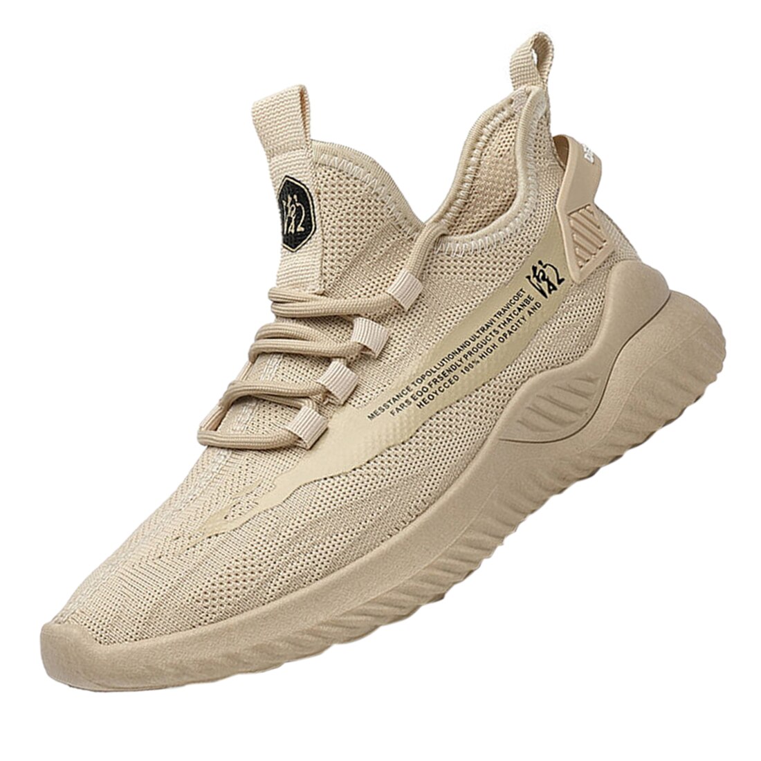 Comfortabele herenschoenen casual herensneakers ademende wandelschoenen lichtgewicht zwarte schoenen veterschoenen hardloopschoenen: Bruin / 39