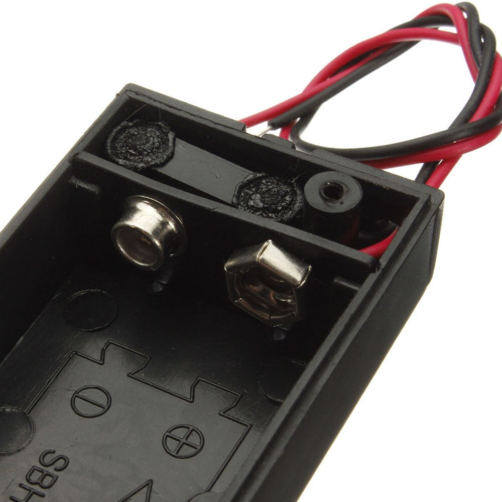 1pc 9 volt Box Pack Power Toggle Black 9V Battery Holder with ON/OFF Switch power bank case корпус