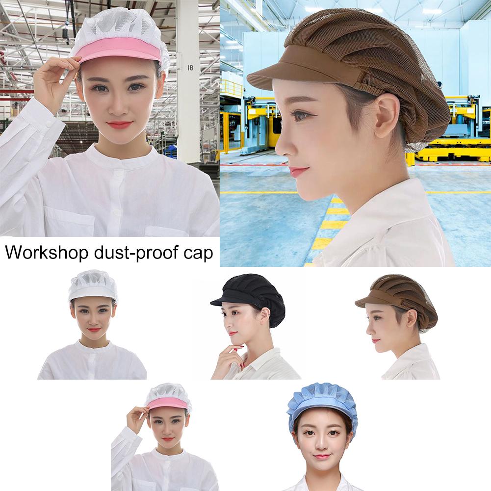 Sommer topphatt kvinnelig uformell meshhatt pustende elastisk lue kvinner støvtett kokkelue til kjøkkenarbeid