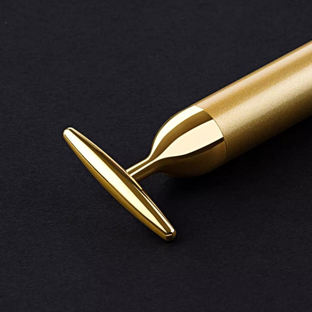 24K Gold Facial Massager Slimming Facial Skin Beauty Bar Pulse Firming Face Massage Lift Tightening Wrinkle Bar