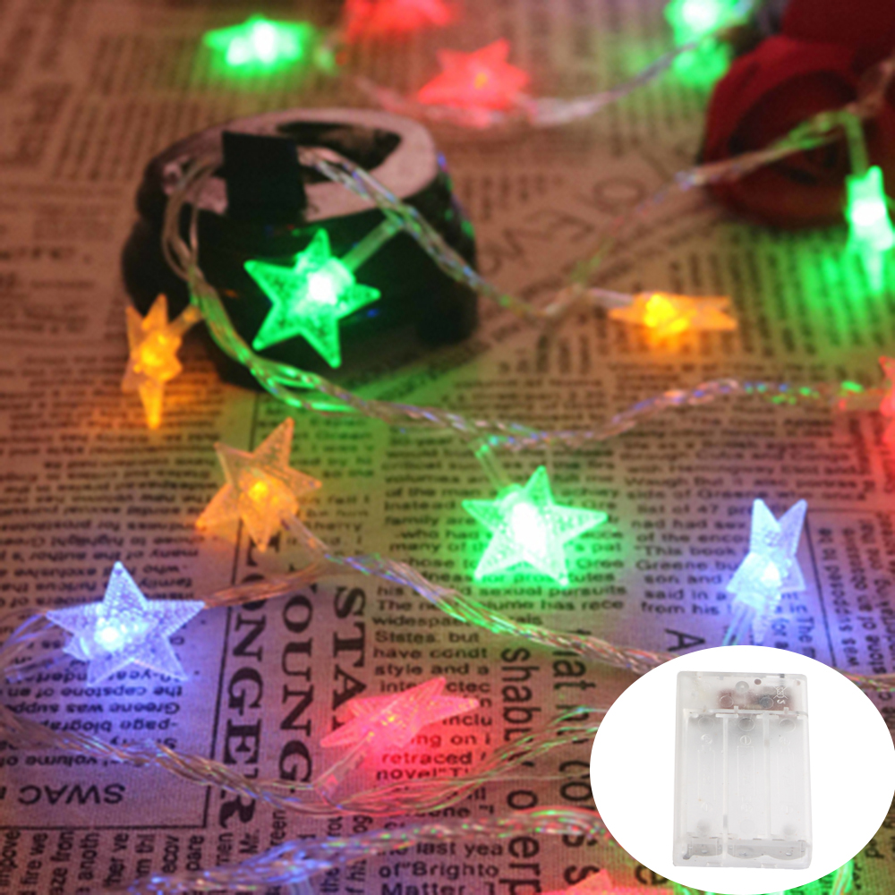 LED-Stern-Lichterkette, USB/batteriebetrieben, Lichterkette, Weihnachtsgirlande für Party, Hochzeit, Zuhause, Terrasse, Dekoration Ich bin Freien: Weiß / 80w