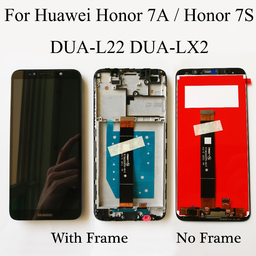 Zwart/Wit 5.45 Inch Voor Huawei Honor 7 S Lcd-scherm + Touch Screen Digitizer Vergadering Met Frame voor Huawei Honor 7 Een