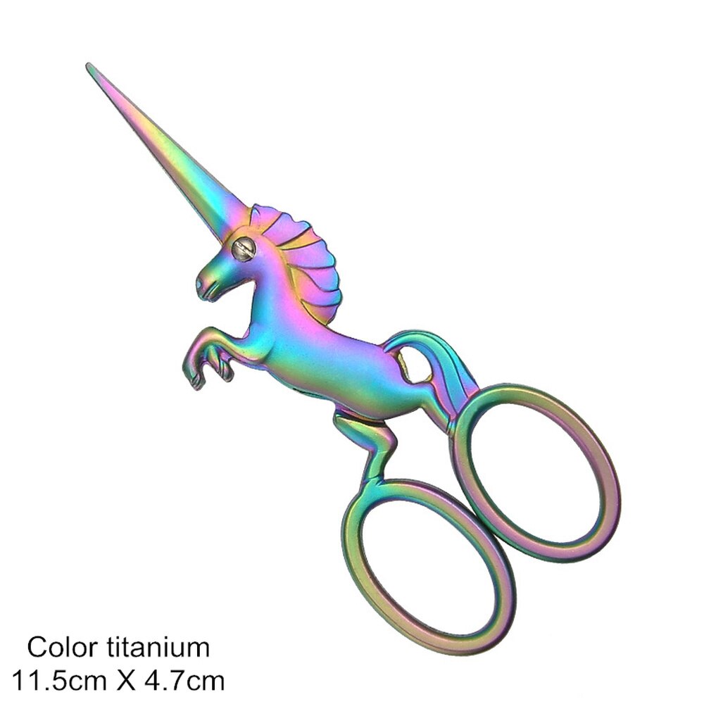 Sewing Scissors Unicorn Tailor Embroidery Scissor Classic Handicraft Fabric Antique Stitch Craft DIY Cut Art Cross Sewing Tool,Q