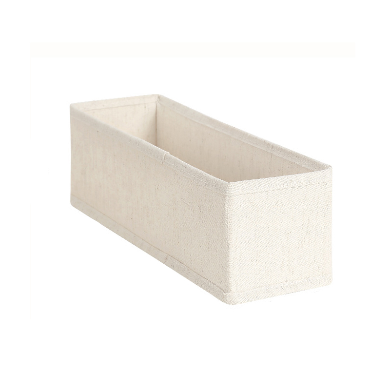 Tianshan scatola per calzini in cotone e lino, pieghevole per riporre biancheria intima, cestino portaoggetti lavabile, scatola portaoggetti in stile cassetto per la casa: Default Title