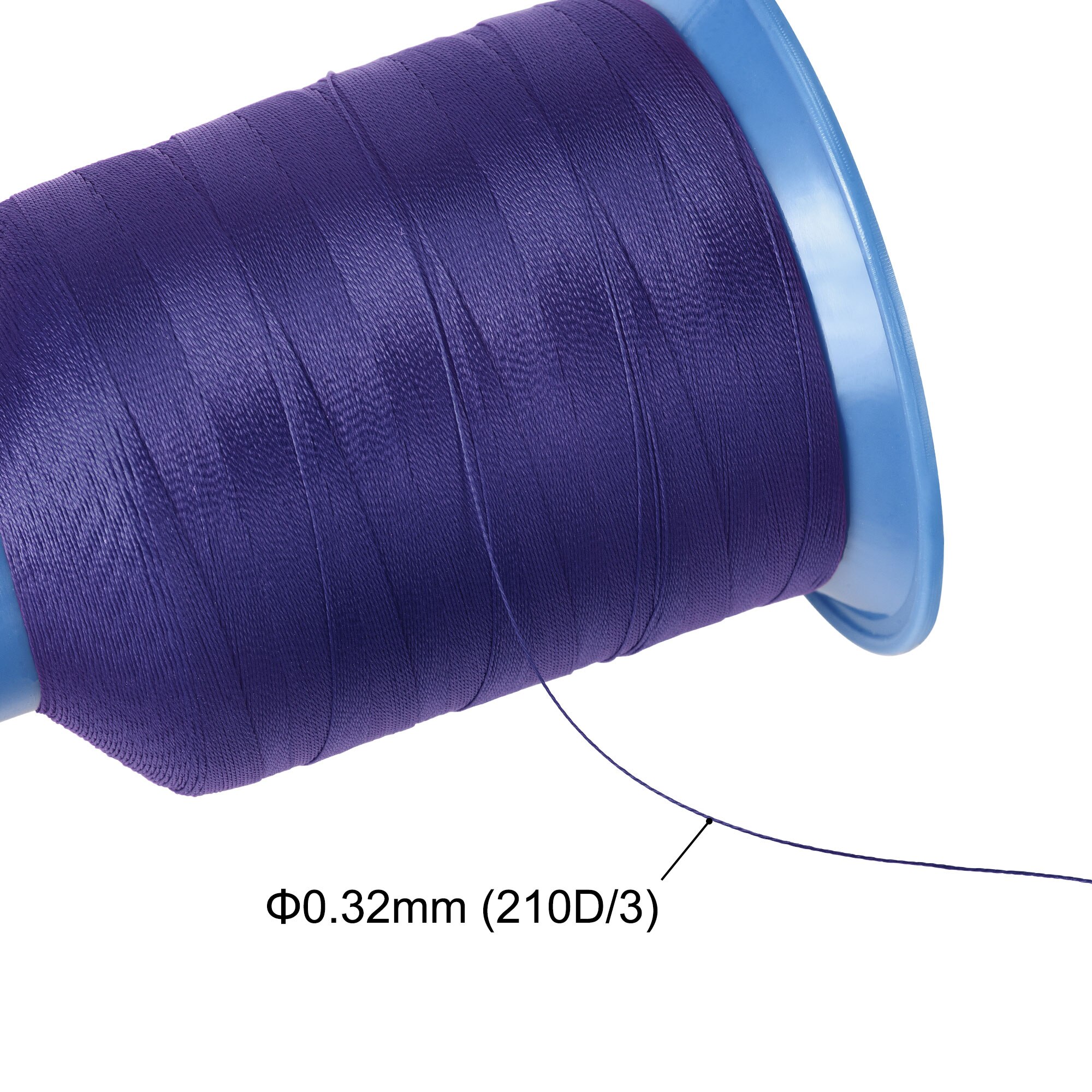 Uxcell Bonded Polyester Thread Extra-strong 1312 Yards 210D/0.32mm (Midnight Blue)