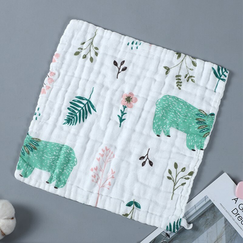 Baby Handdoek Cartoon Dieren Pasgeboren Gezicht Wassen Zakdoek Microfiber Peuter Katoen Gaas Veeg Doek Kinderen Levert: Little bear