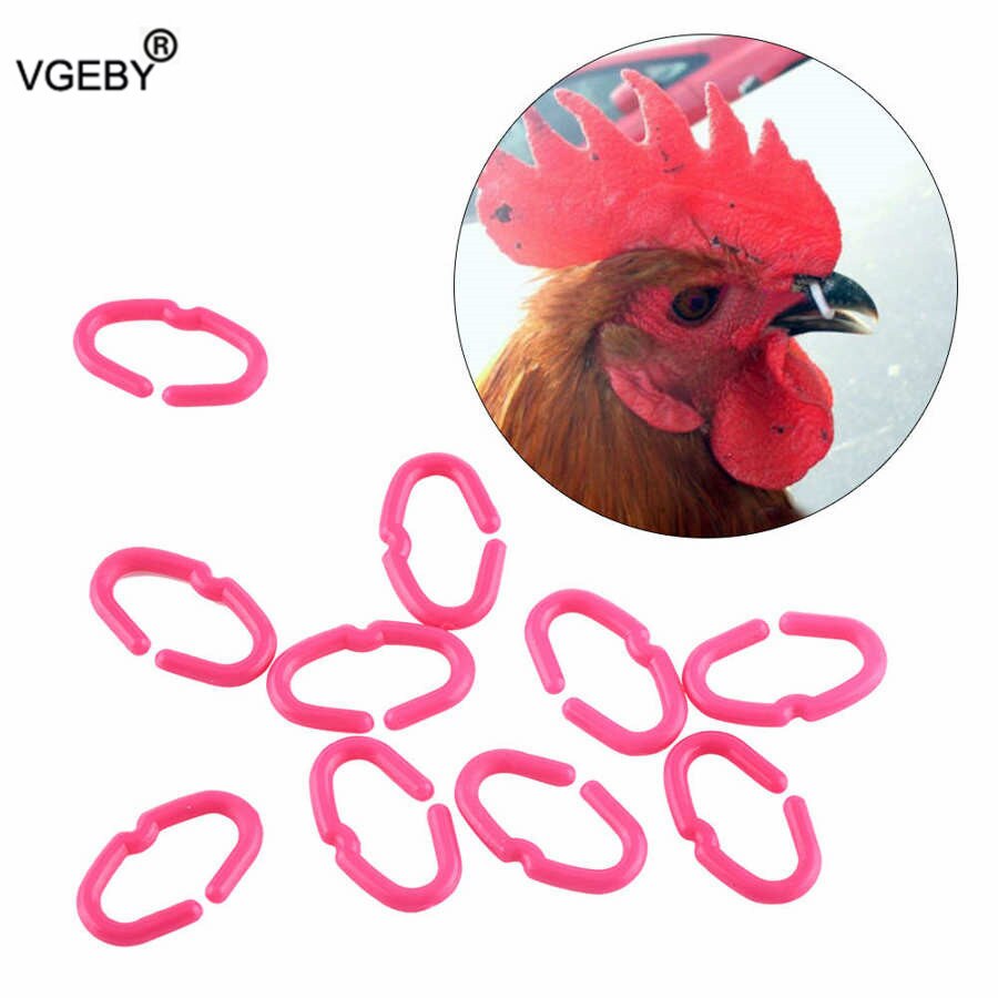 50 st kycklingnäbb spänne kuk mun snap ringar kyckling näbb ringar anti-peck ring verktyg storlek ml