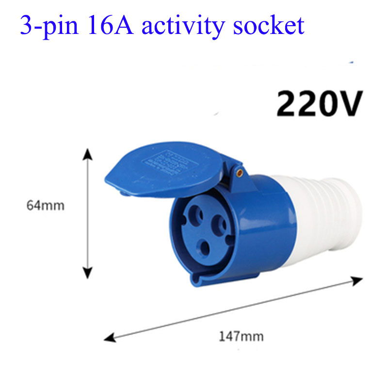 16A Lndustrial Plug Waterproof Explosion-proof Aviation Plug Docking Socket Connector Three-phase Electric 3-core 4-core 5-hole: Dark Grey