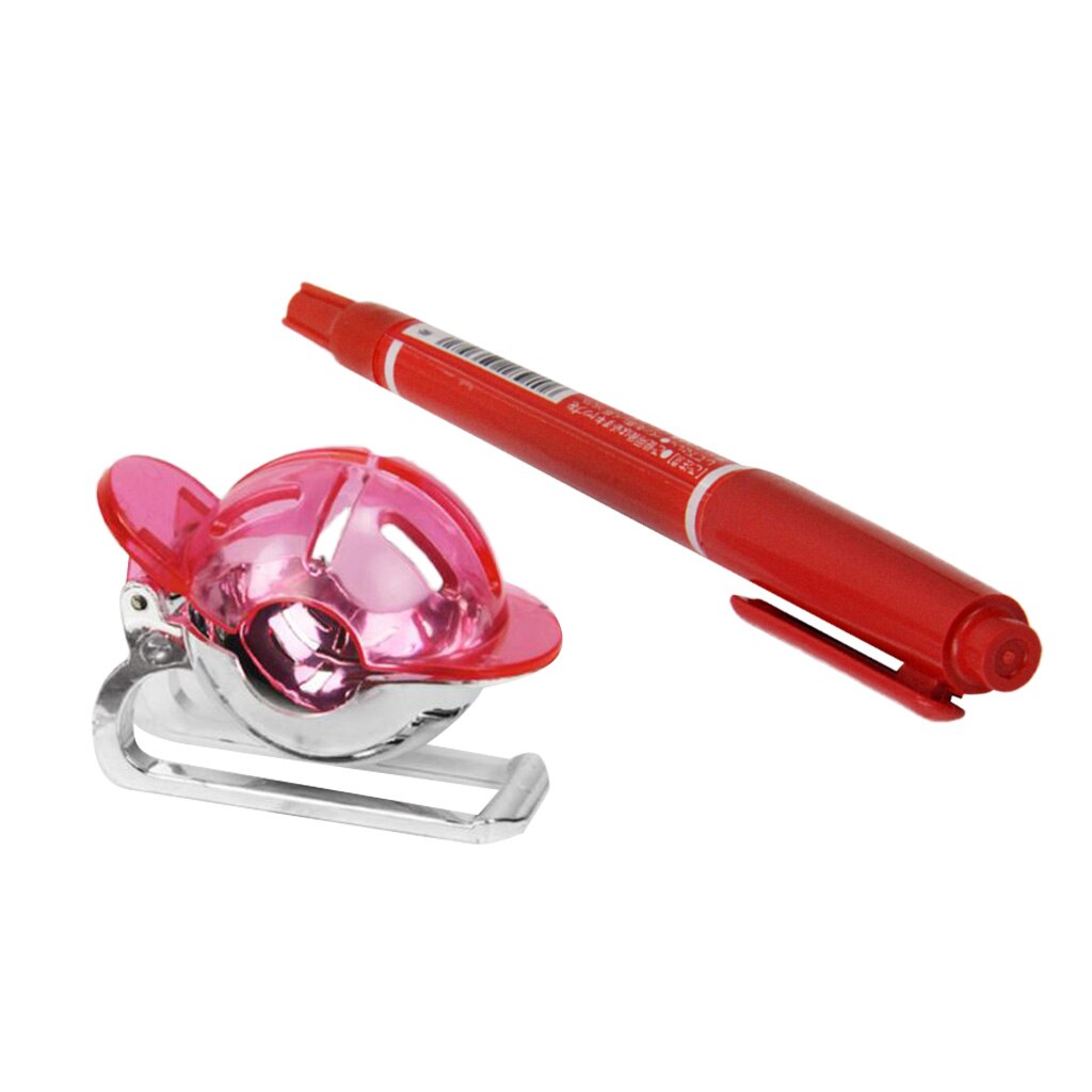 Delineador de la bola de Golf portátil y marcador línea ligera Alineación de dibujo herramienta accesorios para Golf para Putting: Pink Red
