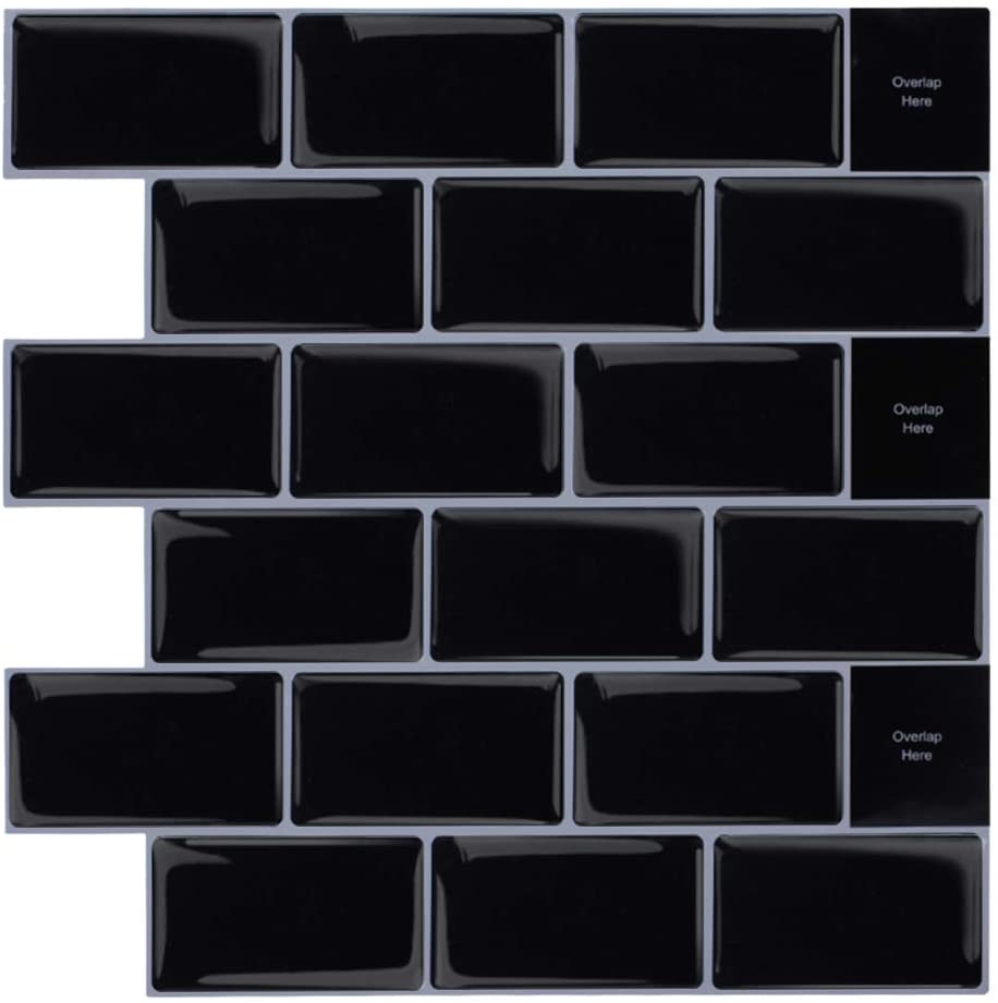 Sticker Kitchen Backsplash Wall Sticker Self Adhesive Mosaic Tiles Bathroom Waterproof DIY Nordic Modern Home Decor-1 Sheet: BW58