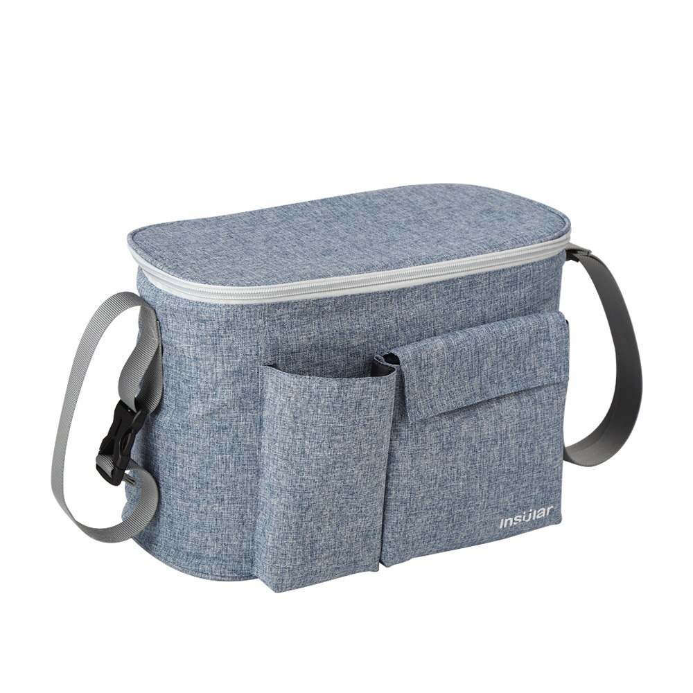 Kinderwagen Zak Wandelwagen Accessoires Organizer Wandelwagen Bekerhouder Cover Baby Buggy Winter Pouch Fles Opbergtas: Blauw