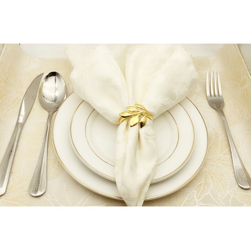 Servilleteros portatil servilletero hoja de arce mesa de comedor servilleteros para fiestas banquete decoración anillo para servilleta metálico