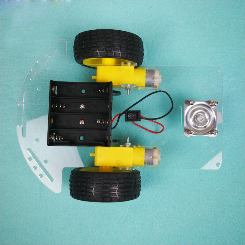 Intelligente Auto Chassis Kit Tweewielige 2-Wheel Motor Drive Tracking En Obstakel Vermijden Snelheid Meting Robot Bodem plaat