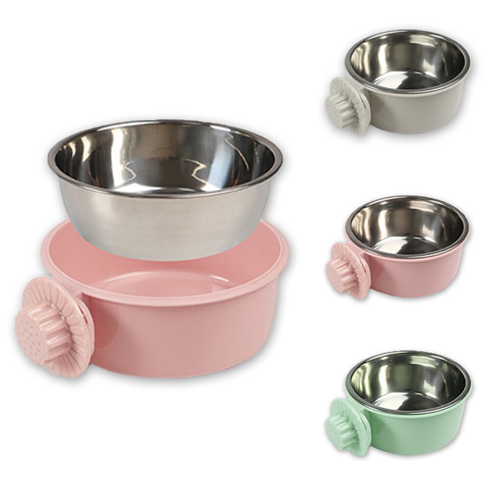 Dubbellaagse voerbak voor huisdieren, hangende voerbak voor honden en katten, duurzame voerbak voor puppy's en kittens