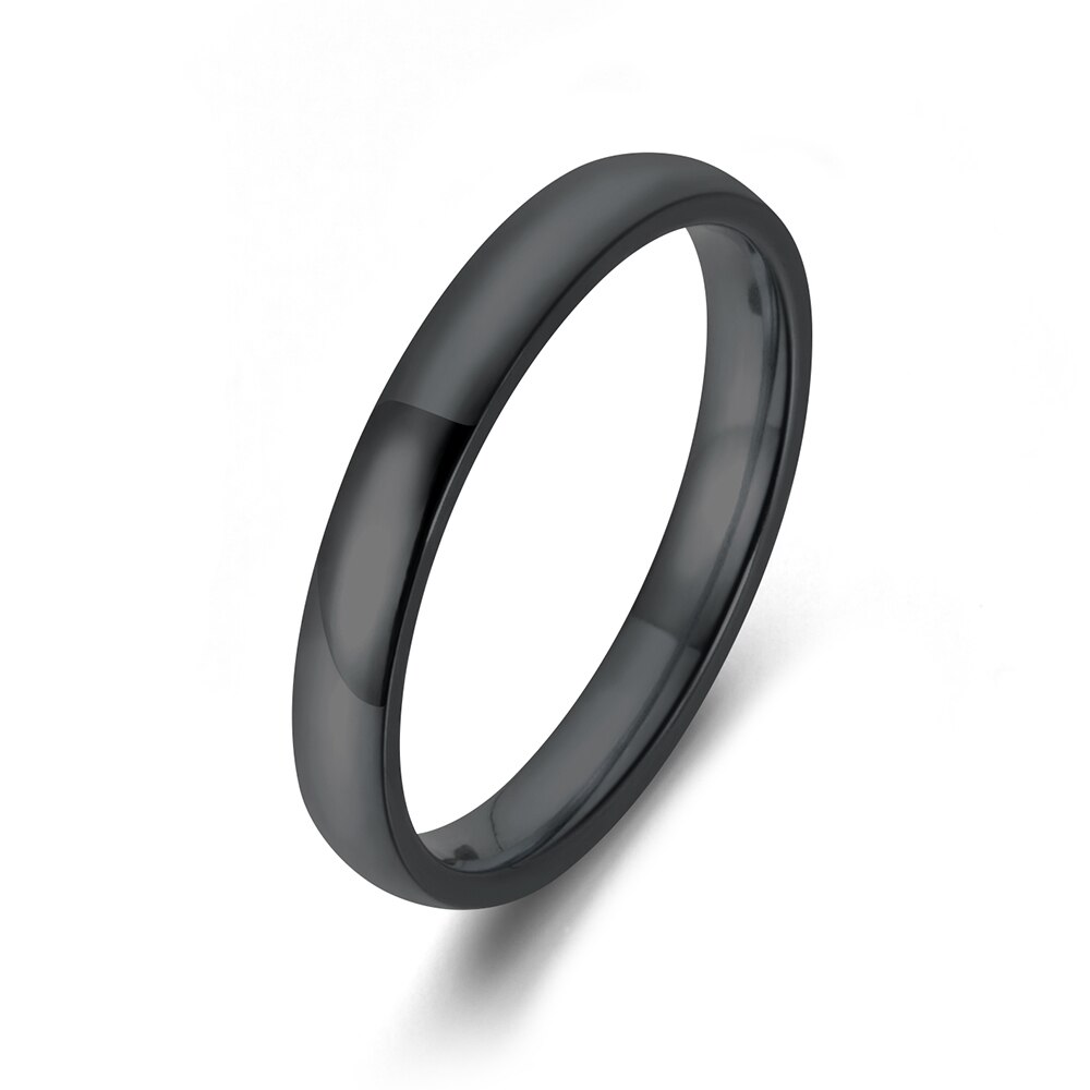 ZooMango Trendy 3mm Breed Gladde Paar Engagement Ringen Rvs Simple Wedding Ring Sieraden Voor Vrouwen Mannen Anneau ZR18058