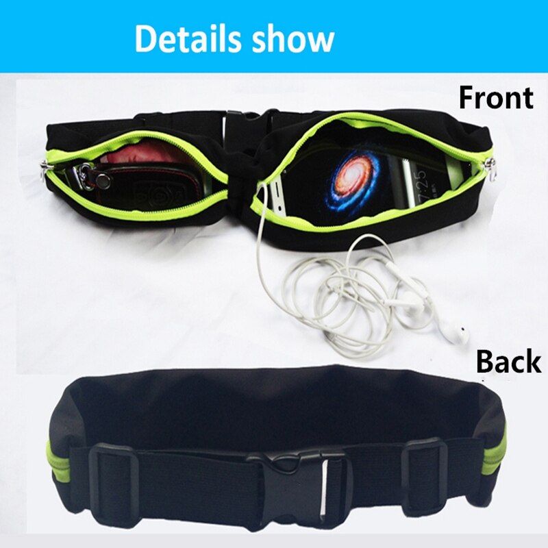 Waist Running Bag Outside Sport Mobile Phone Belt Jogging Waist Pack Carrying Portable ordinary single\double bag