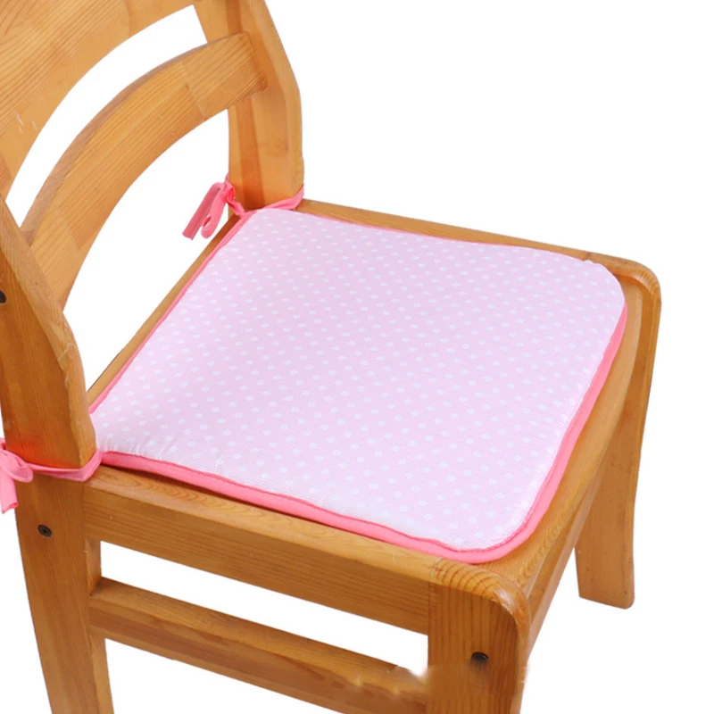 Abnehmbares quadratisches Stuhl kissen Sitzpolster mit Krawatten Baumwoll sitzkissen füllung Esszimmers tuhl kissen rutsch festes Esszimmers tuhl polster: Rosa