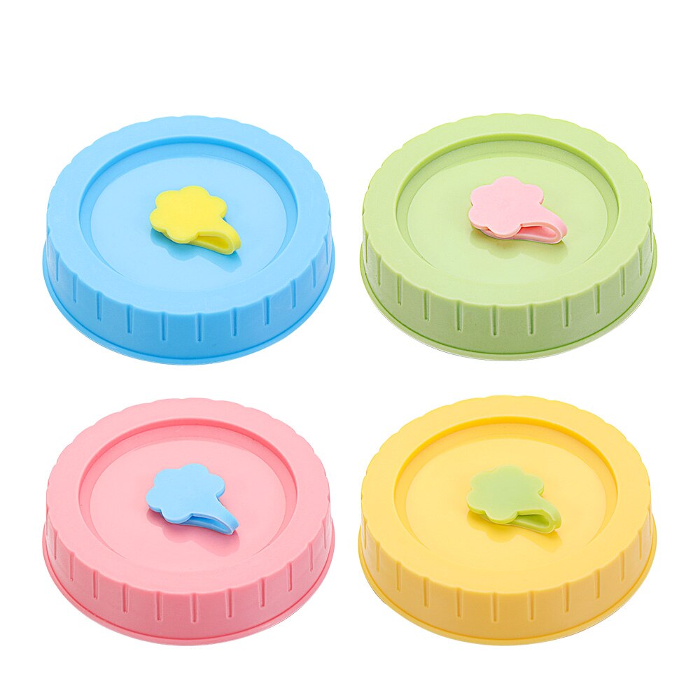 Universal Mason Jar Lids With Straw Hole 70mm Diameter Drinking Storage Cap Wide Mouth Leak Proof Home Kitchen Accessories